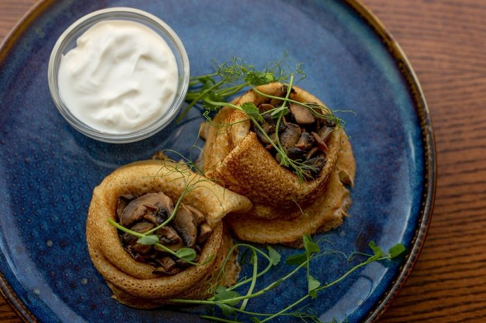 Блины с грибами